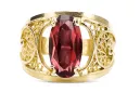 Vintage Jewlery Ring Ruby 14K Yellow gold vrc057y